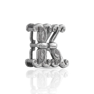 K Initial 925 Sterling Silver Pendant without Chain