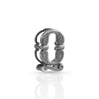 Q Initial 925 Sterling Silver Pendant without Chain
