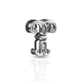 T Initial 925 Sterling Silver Pendant without  Chain