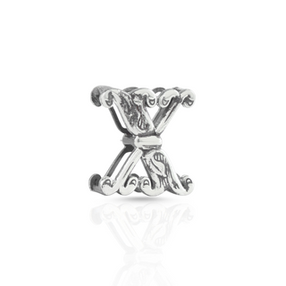 X Initial 925 Sterling Silver Pendant without Chain