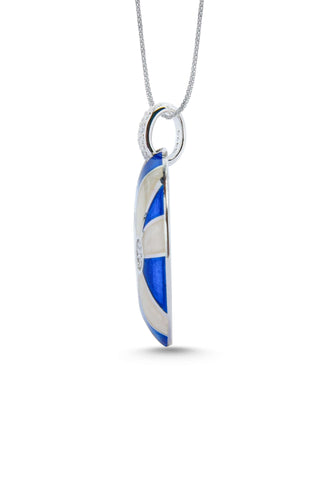Mist Bloom 925 Sterling Silver Enamel Pendant(without chain)