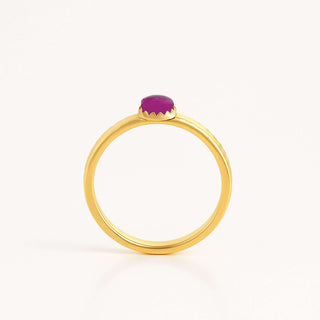 Crimson Crown Gold-Tone 925 Sterling Silver Vanki  Ring