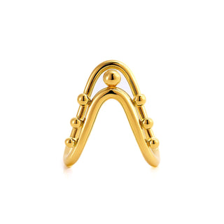 Gold-Tone Heritage 925 Sterling Silver Vanki Ring