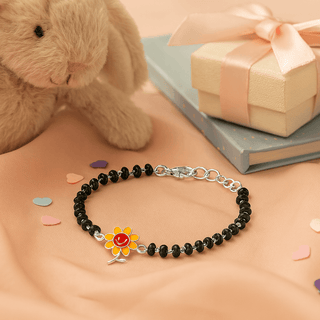 Silver Black Thread Anklet: Nazariya Styles | Nipura