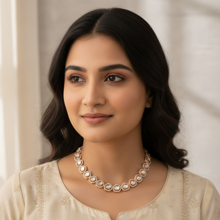 Brass Necklace Set Picks for Rosegold and Golden Diwali Party Looks
