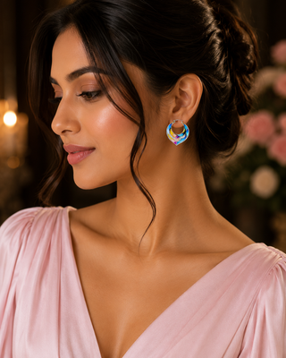 Silver Bali Earrings: The Enamel Colour Edit in 925 Sterling Silver
