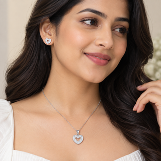 The Silver Heart Pendant Necklace Edit: Zircon Pearl Crystal and Enamel Designs in 925 Sterling