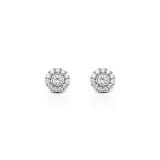 Zircon Diana Brass Stud Earrings