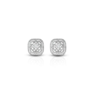 Zirconia Orb Grace Brass Earrings