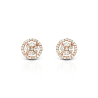 Rosegold Aster Brass Stud Earrings
