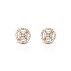 Rosegold Aster Brass Stud Earrings