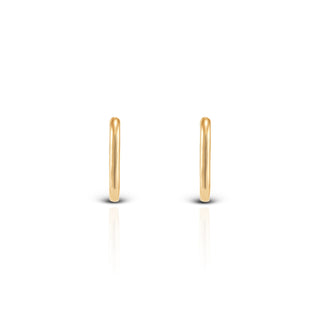Golden Bold Brass Chain Loop Hoops Earrings