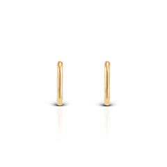 Golden Bold Brass Chain Loop Hoops Earrings