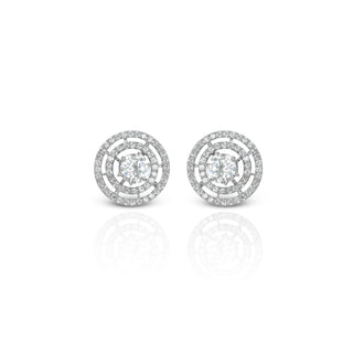 Zirconia Bold Grace Brass Earrings
