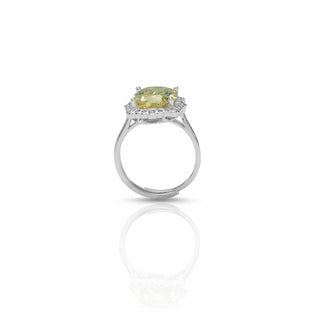 Citrine Zircon Brass Fairytale Ring
