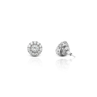 Zircon Diana Brass Stud Earrings