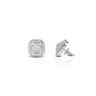 Zirconia Orb Grace Brass Earrings