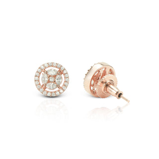 Rosegold Aster Brass Stud Earrings