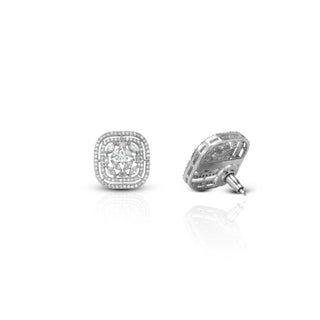 Zirconia Orb Grace Brass Earrings