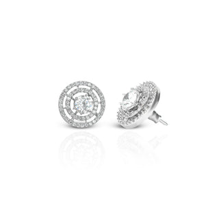 Zirconia Bold Grace Brass Earrings