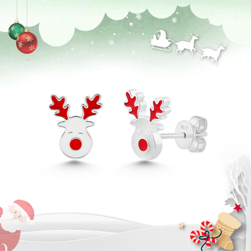 Nipura Rudolph Reindeer  925 Sterling Silver Stud Earrings
