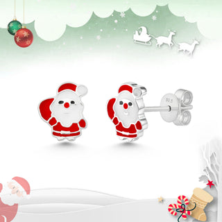 Nipura 925 sterling silver Santa Claus Earrings – Perfect Holiday Accessory