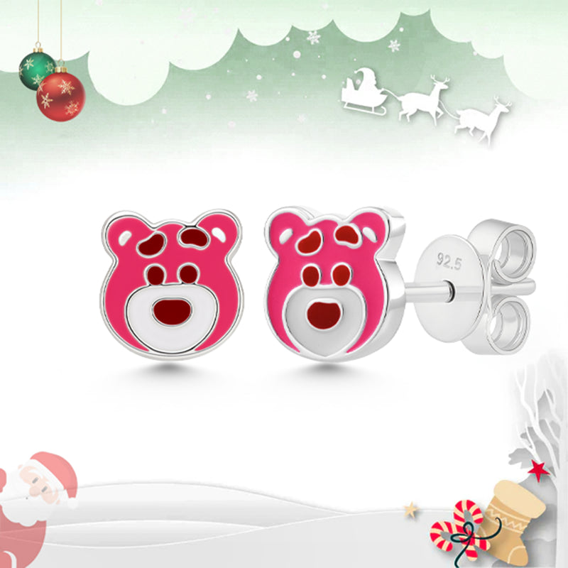 Nipura 925 Sterling Silver Bear Earrings – Perfect for Christmas