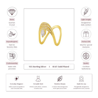 Nipura 925 sterling silver Royale Vanki Ring