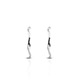 Brass - Silver Grace Hoop style Earrings