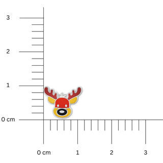 Reindeer Face Enamel Stud Earrings – Sterling Silver