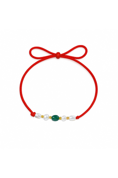 Oval Aventurine Real Pearl Bracelet
