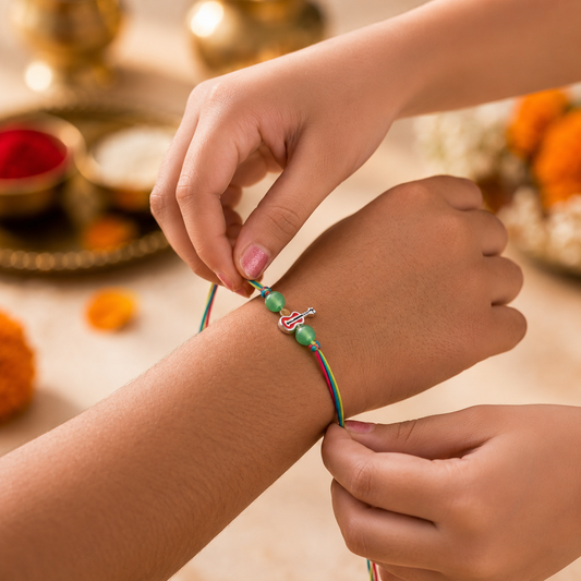 Guitar 925 Sterling Silver Thread Rakhi for Music Lover Teen & Adult Brother