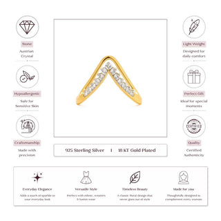 Gold-Tone Viraasat Luxe 925 Sterling Silver Vanki Ring