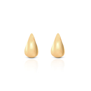Contemporary Golden Brass Drop Earrings