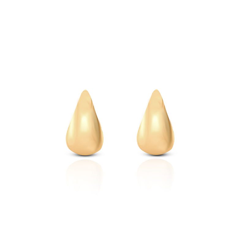 Contemporary Golden Brass Drop Earrings