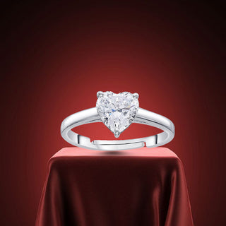 Nipura 925 Sterling Sliver Heart Zircon Classic Ring