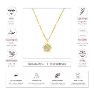 Daisy Flower 18kt Gold-Plated Silver Necklace