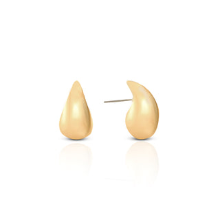 Contemporary Golden Brass Drop Earrings