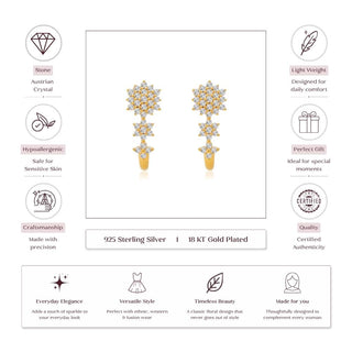 Half Hoop Harmony 18kt Gold-Plated Silver Earrings