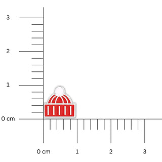 Nipura 925 Sterling Silver  Winter Beanie Stud Earrings – Red & White Cozy Hat Holiday Earrings