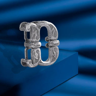 Sterling Silver Initial D Pendant for men