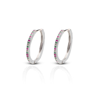 Colour Me Pretty Brass Hoop Earrings