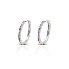 Colour Me Pretty Brass Hoop Earrings