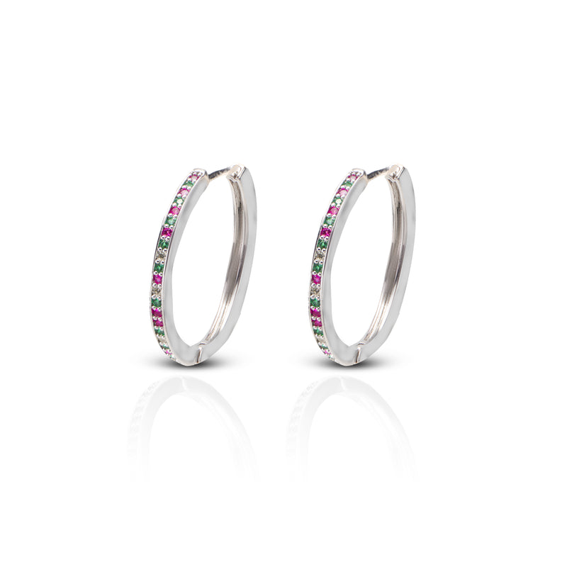 Colour Me Pretty Brass Hoop Earrings