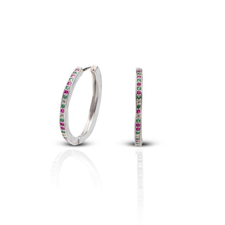 Colour Me Pretty Brass Hoop Earrings