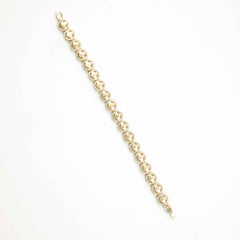 Golden Greek Key Brass Beads Bracelet