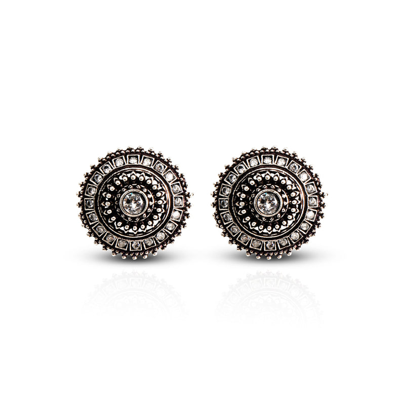 Mandala Alloy Stud Earrings