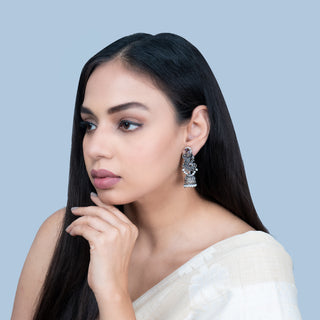 Mandala Alloy Pearl Jhumki