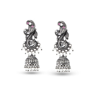Mandala Alloy Pearl Jhumki