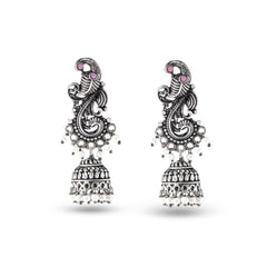 Mandala Alloy Pearl Jhumki